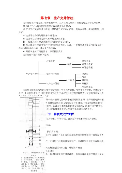 第七章生产完井管柱
