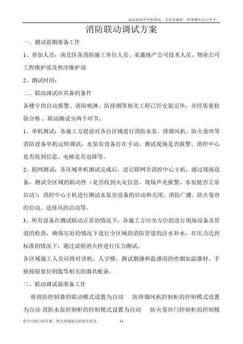 消防联动测试方案