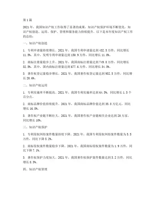 知识产权年度总结文章(3篇)