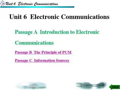 电子信息专业英语——13+unit+6+Electronic+Communication