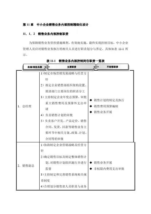 销售管理：企业销售业务内控精细化设计,流程+制度+办法+表单