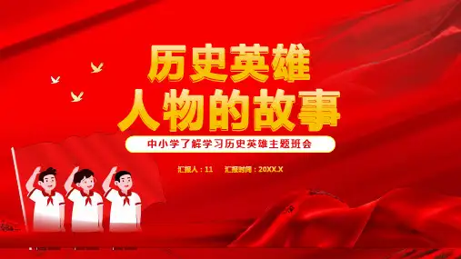 历史英雄人物故事PPT模板
