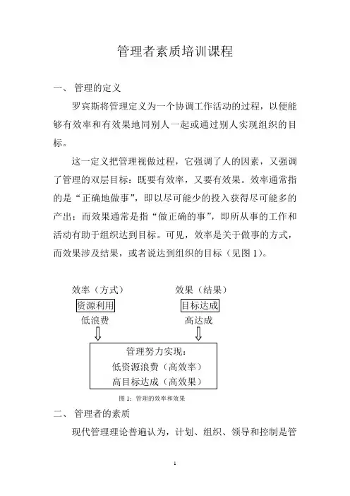 管理者素质培训课程