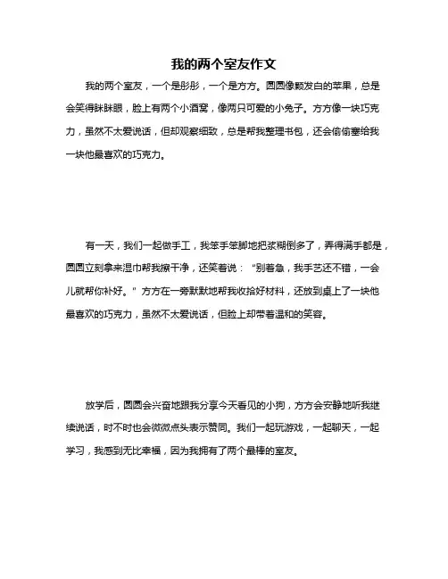 我的两个室友作文