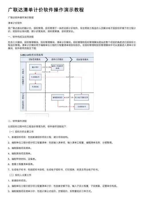 广联达清单计价软件操作演示教程