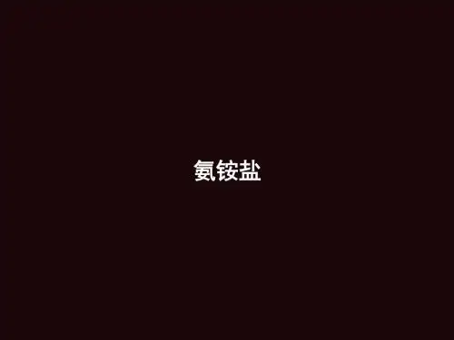 高一化学《氨铵盐》(课件)