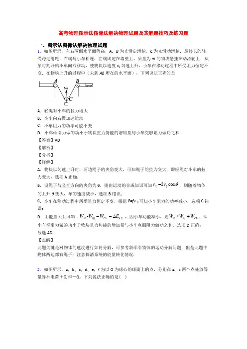 高考物理图示法图像法解决物理试题及其解题技巧及练习题