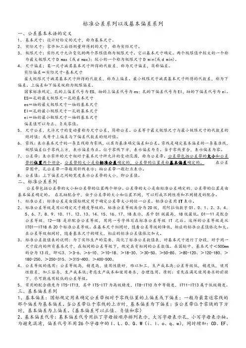 极限配合与尺寸公差 详细知识点
