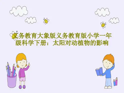 义务教育大象版义务教育版小学一年级科学下册：太阳对动植物的影响共15页