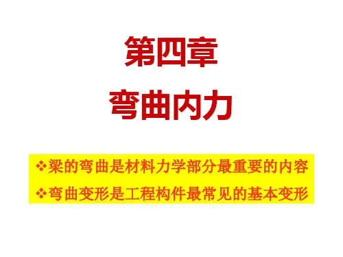 材料力学——4梁的弯曲内力