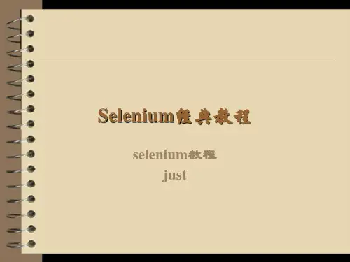 经典selenium教程