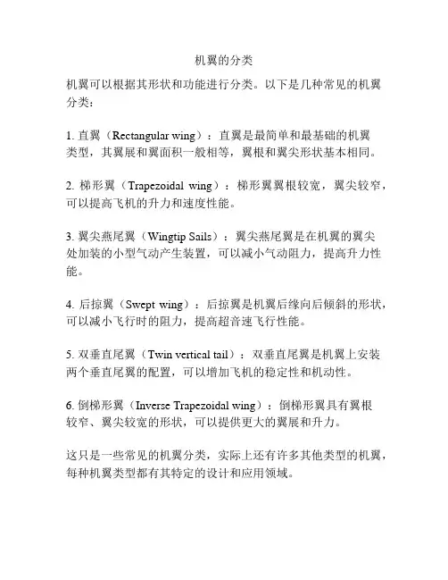 机翼的分类