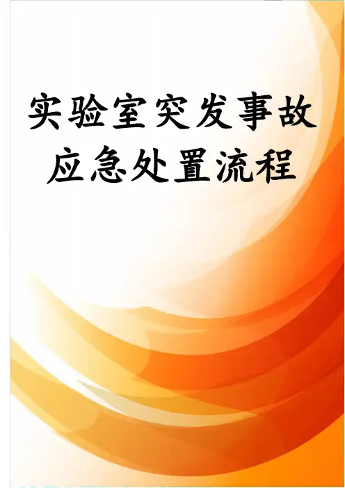 实验室突发事故应急处置流程