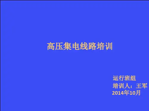 集电线路基本知识及运行维护