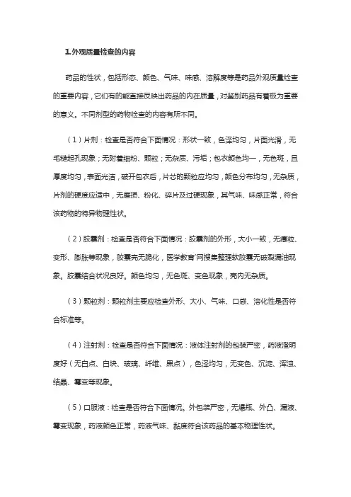 药品外观检查