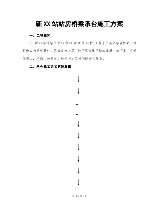 某高架站台桥梁承台施工方案