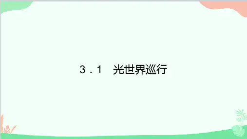 沪粤版物理八年级上册光世界巡行习题课件