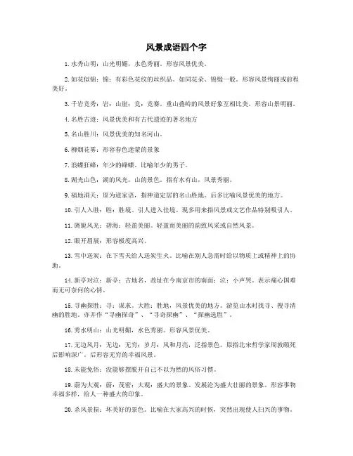 风景成语四个字