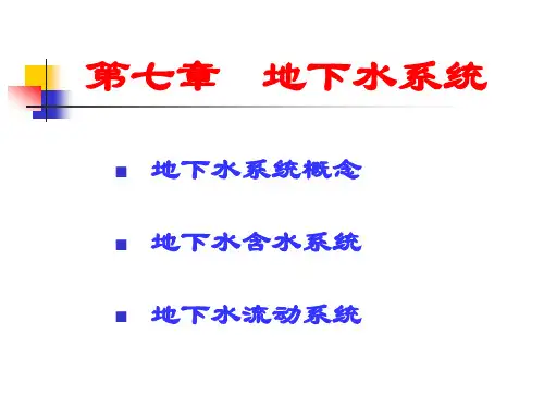 水基8-地下水系统
