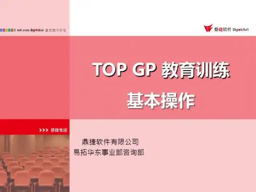 TOPGP基本操作培训