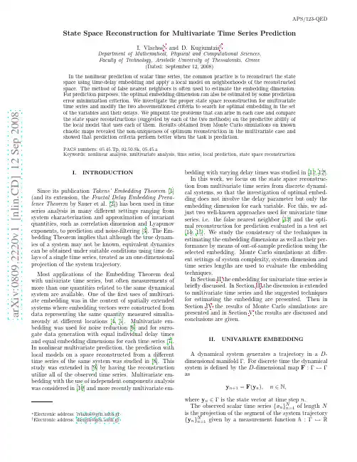 State Space Reconstruction for Multivariate Time Series Prediction