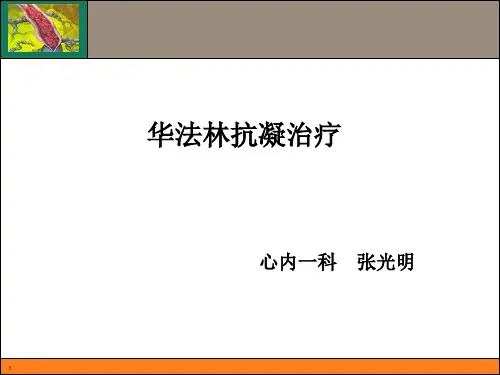 华法林抗凝治疗PPT参考幻灯片