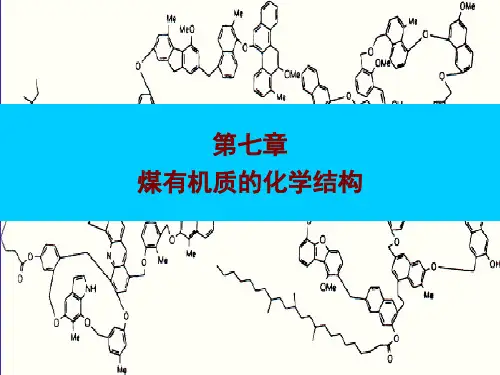 电子教案与课件：煤化学 课件 第七章煤的化学结构