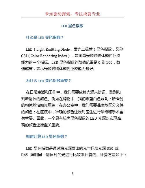 led显色指数