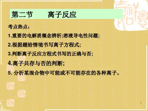 高三化学第一轮复习课件离子反应【共31张PPT】