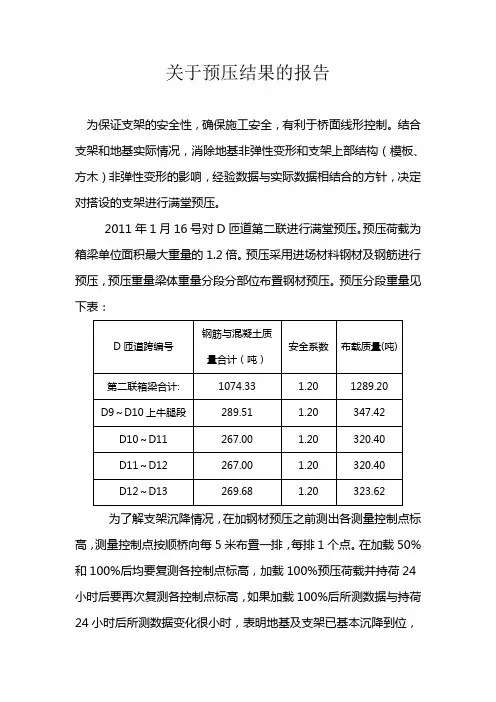 预压报告
