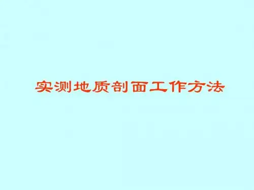 地层剖面实测方法