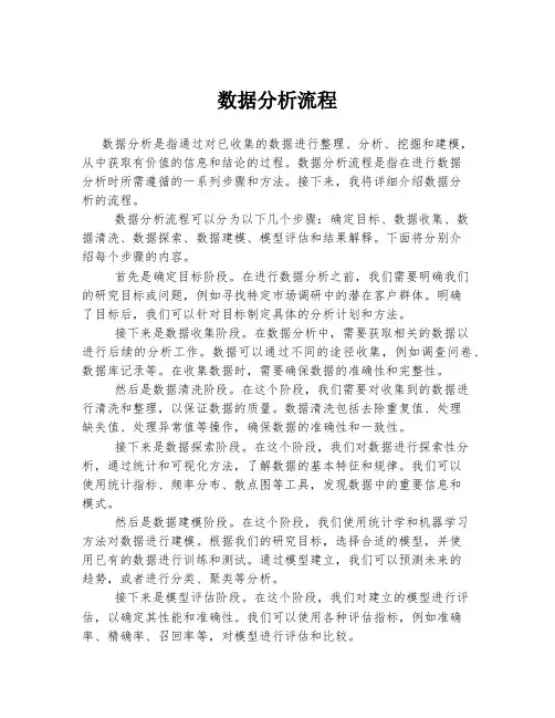 数据分析流程