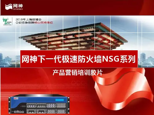 下一代极速防火墙NSG系列产品营销培训PPT-渠道20140113