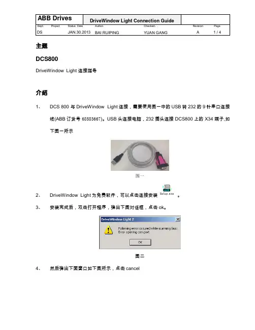 DriveWindow Light连接设置指导