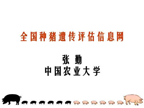 全国种猪遗传评估信息网张勤中国农业大学