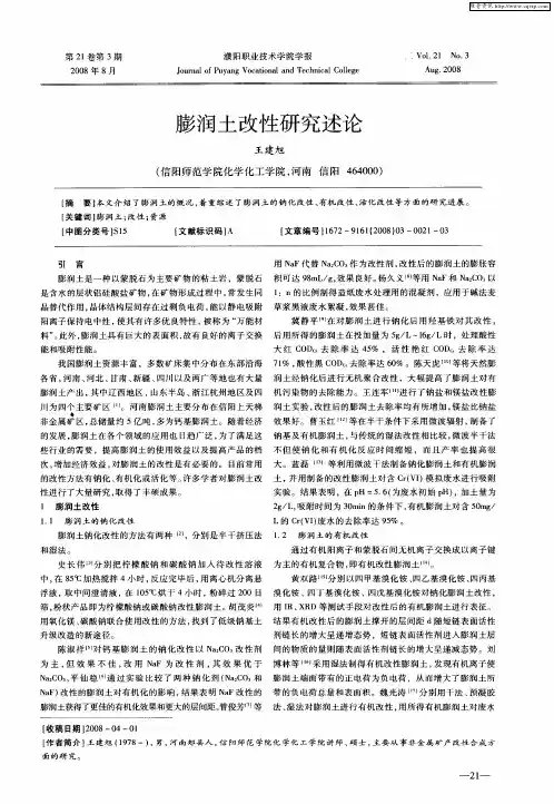 膨润土改性研究述论