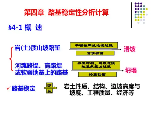 路基第四章路基边坡稳定性设计说明