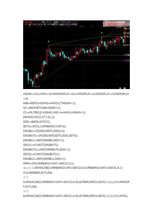 自动趋势画线主图,趋势一目了然通达信指标公式源码