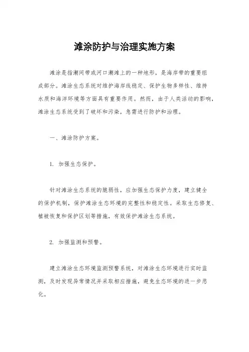 滩涂防护与治理实施方案