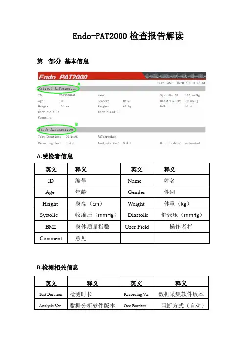 Endo-PAT2000报告解读v3.0