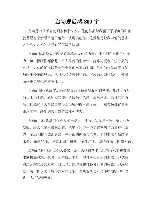 启功观后感800字