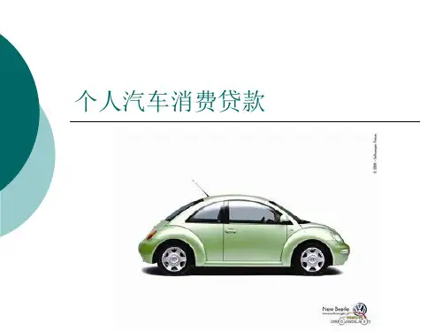 个人汽车消费贷款