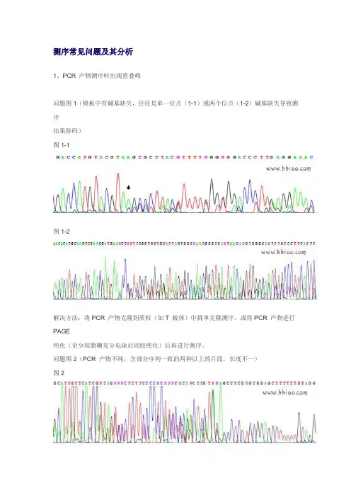 PCR测序常见问题