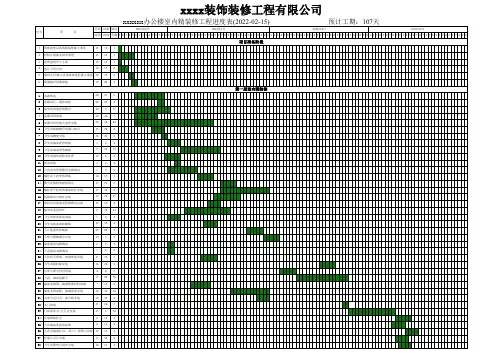 装修工程施工进度表新版