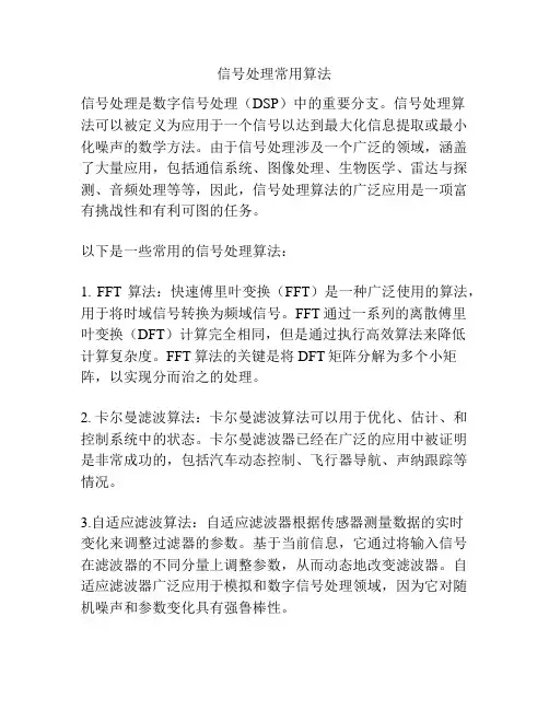 信号处理常用算法