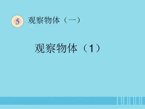 二年级数学上册第五单元观察物体(一)观察物体(1)教学课件新人教版