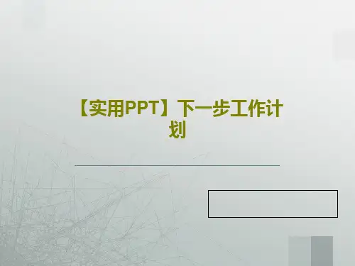 【实用PPT】下一步工作计划共40页
