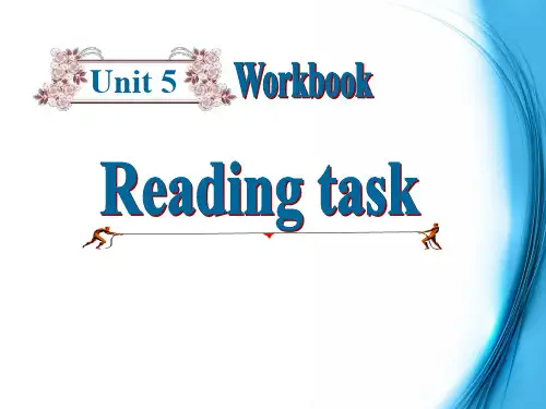 高中英语(人教版)选修九 同步课件 u5p5 workbook-reading task and writing task(共24张PPT)