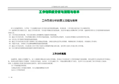 工作饱和度分析与流程与表单