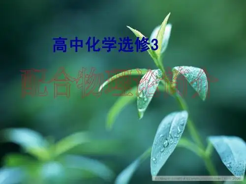 配合物理论简介